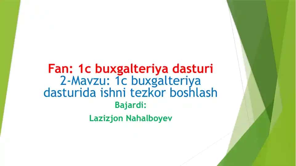 1C: Buxgalteriya 8