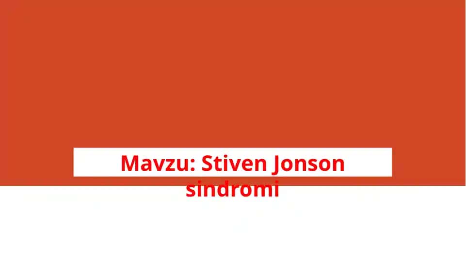 Stiven-Jonson sindromi