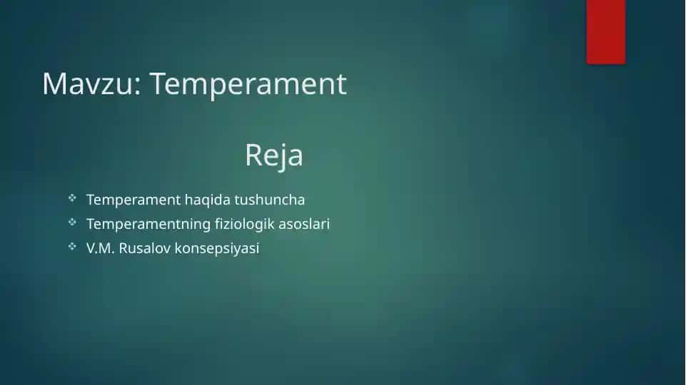 Temperament Reja