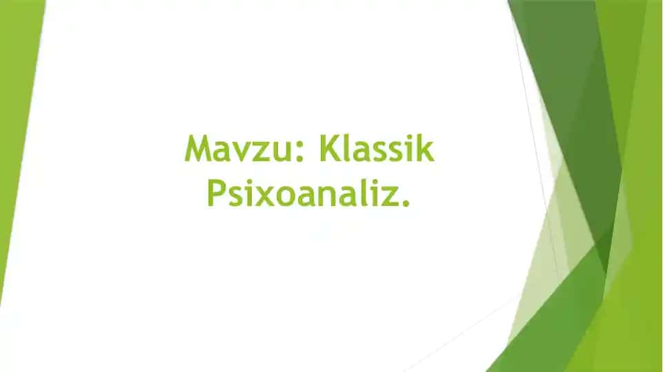 Klassik Psixoanaliz