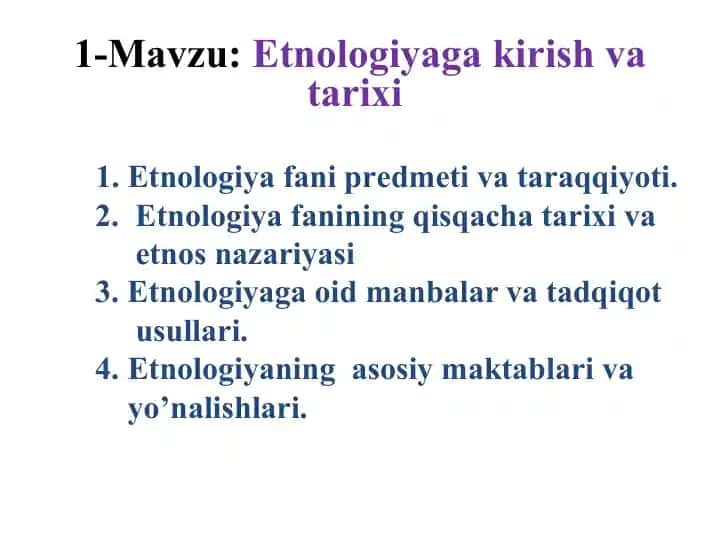 Etnologiya