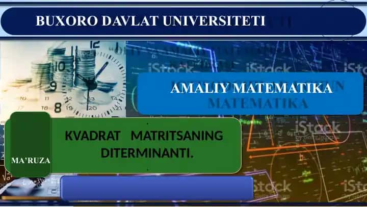AMALIY MATEMATIKA