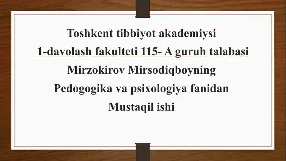 Psixologiya fanining predmeti va vazifalari