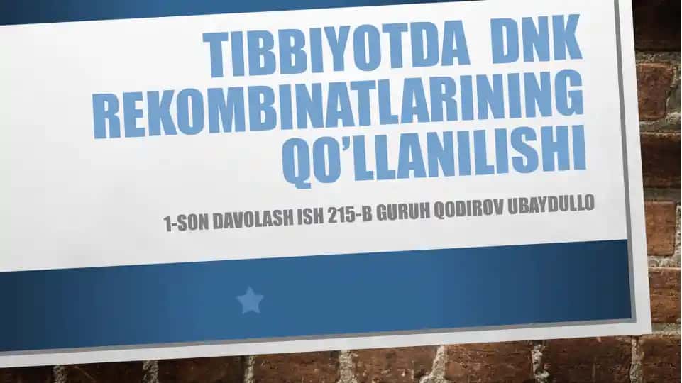 DNK Rekombinatlar Texnologiyalari