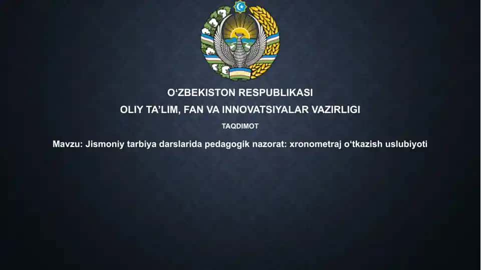 Jismoniy tarbiya darslari uchun pedagogik nazorat
