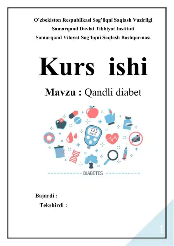 Qandli diabet kurs ishi