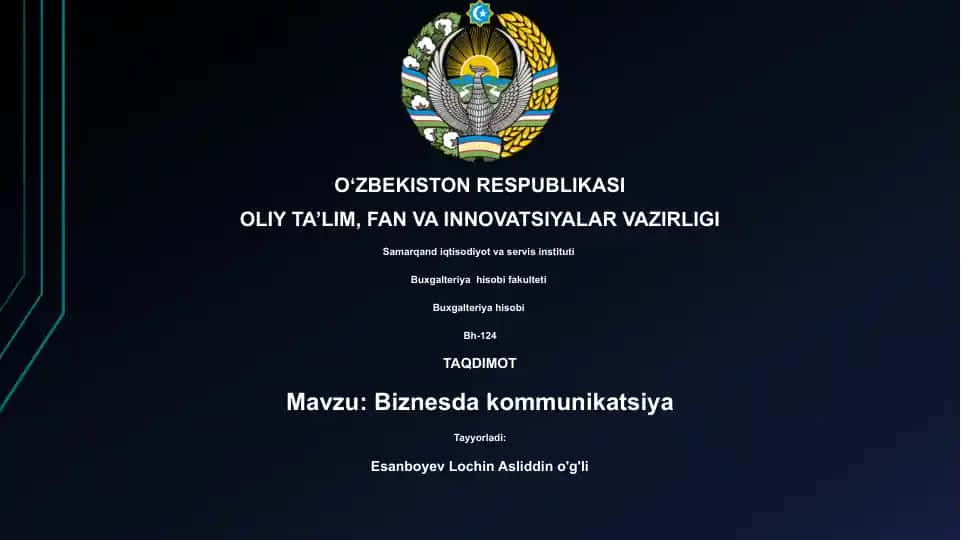 Biznesda kommunikatsiya