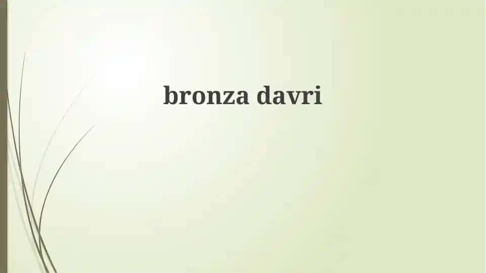 Bronza davri