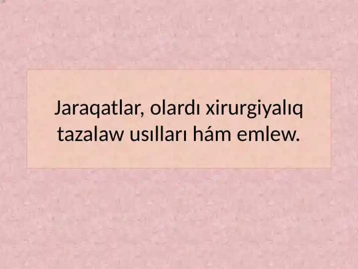 Jaraqatlar