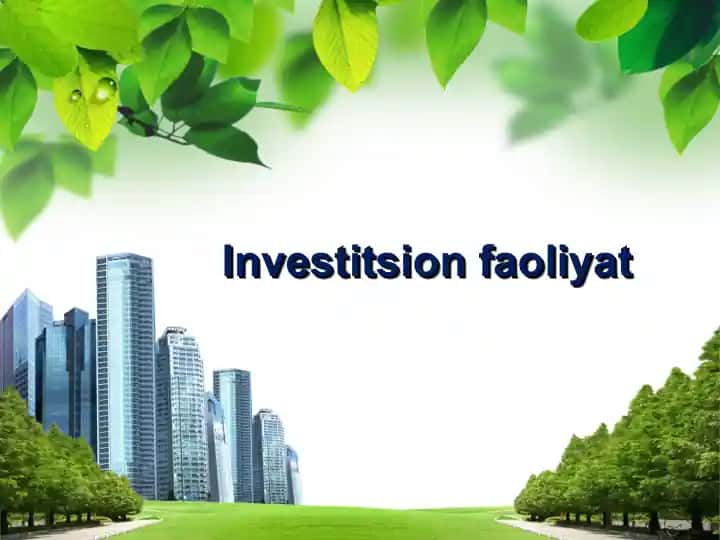 Investitsion faoliyat