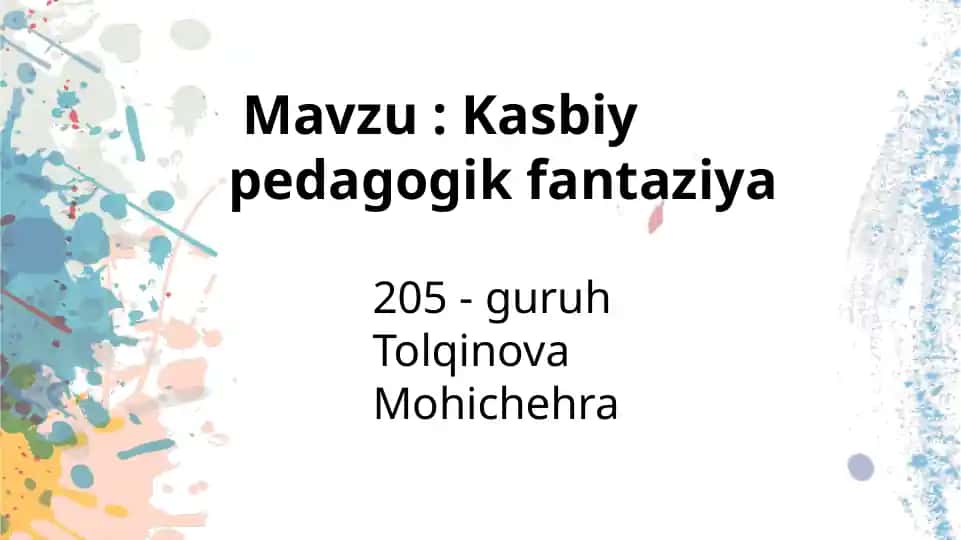 Kasbiy pedagogik fantaziya