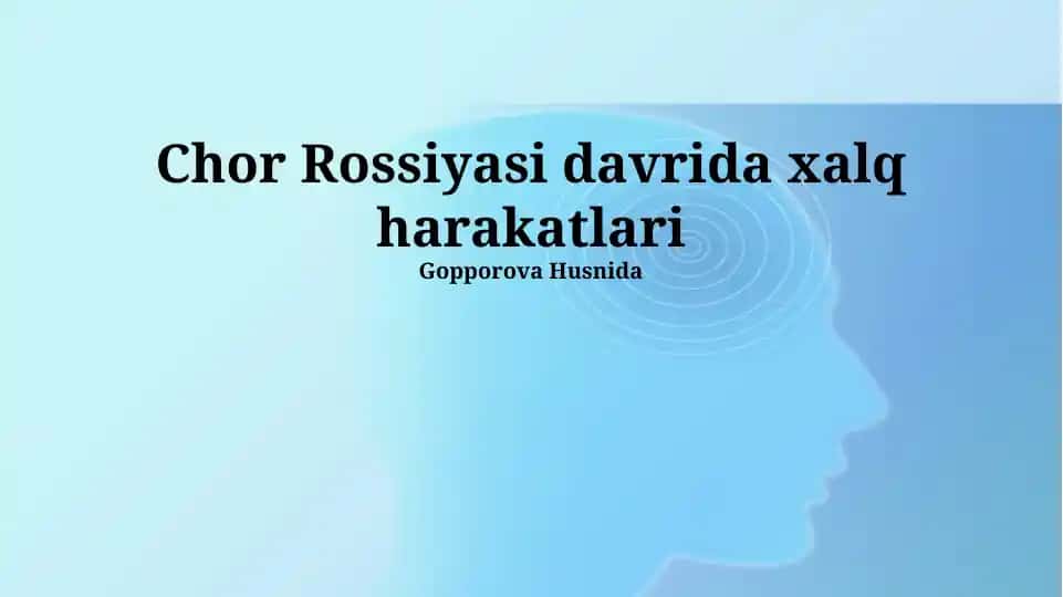 Tsar Rossiyasi davridagi mashhur harakatlar