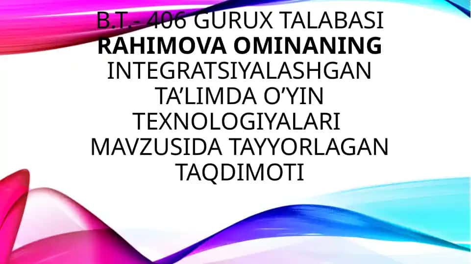 didaktik o'yinli darslar yakunida bajarilaigan pedagogik vazifa