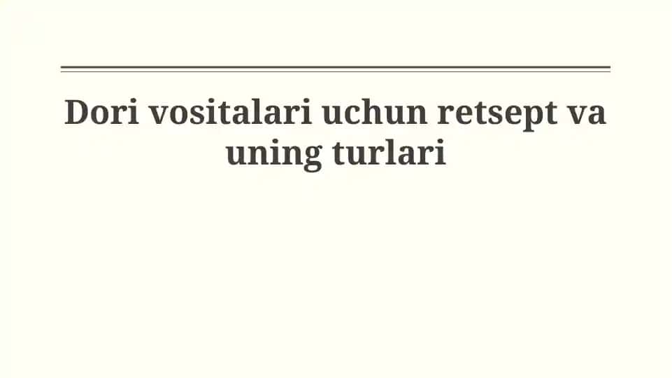 Retseptlar