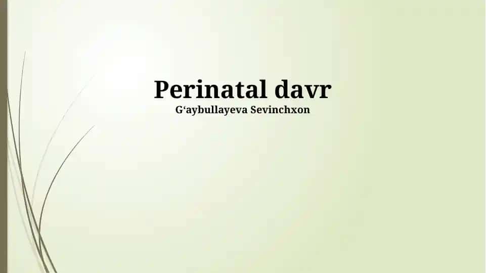 Perinatal davr