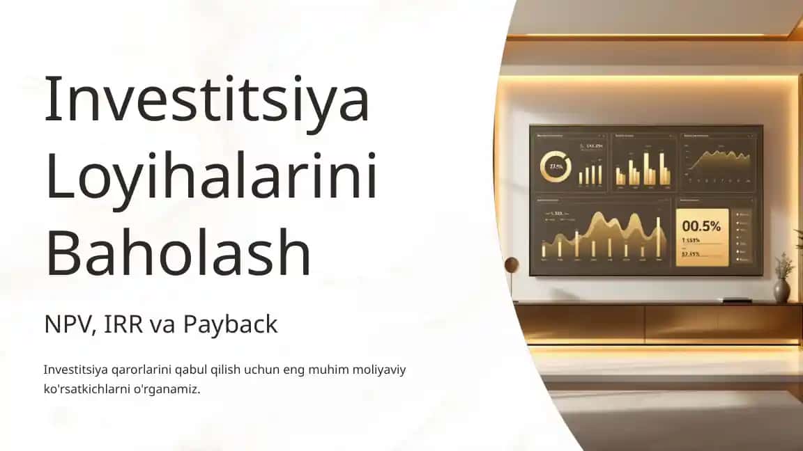 Investitsiya Loyihalarini Baholash