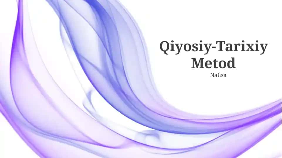 Qiyosiy-Tarixiy Metod