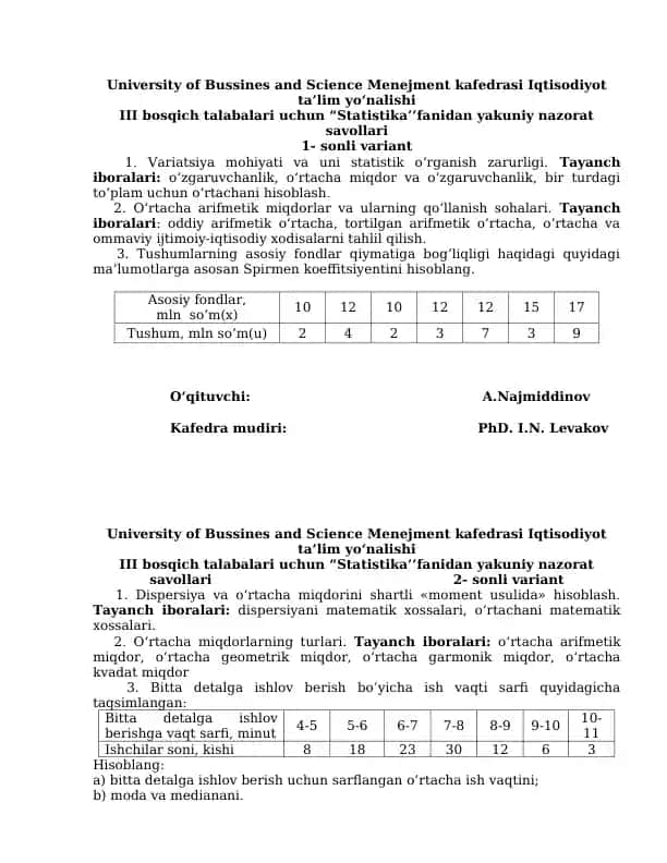 Statistika