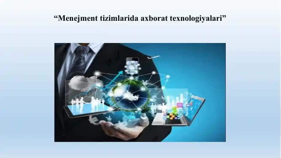 Menejment tizimlarida axborat texnologiyalari