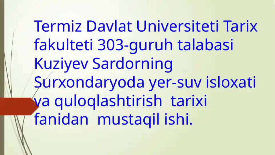 IX-XIII asrlarda Movarounnaxr dayer-suvi munosabatlari