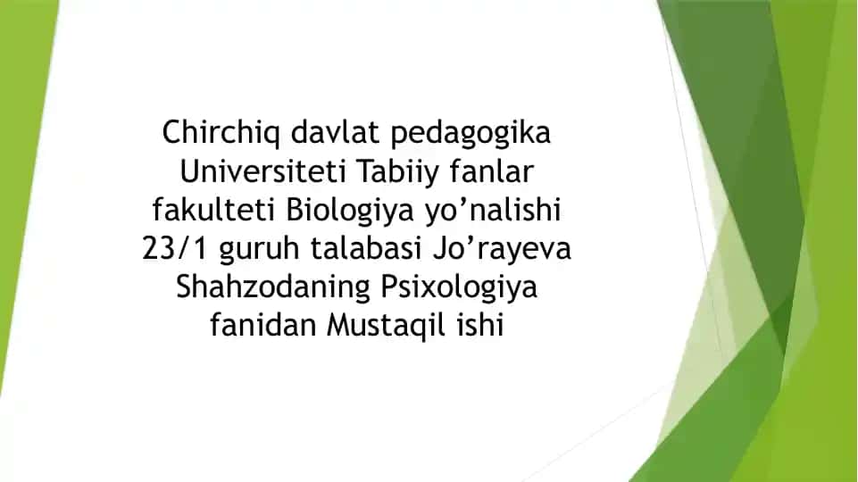 Ta'lim jarayonida o’quv motivatsiyasi va uni boshqarish muammosi