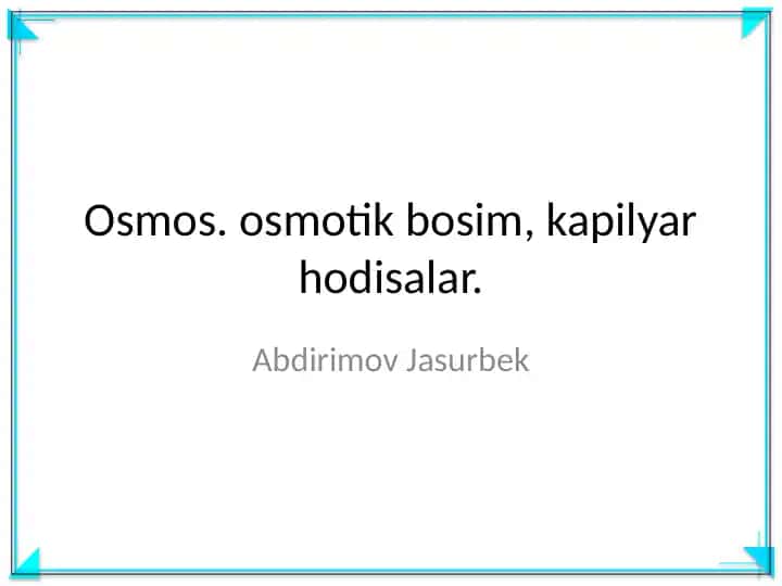 Osmos