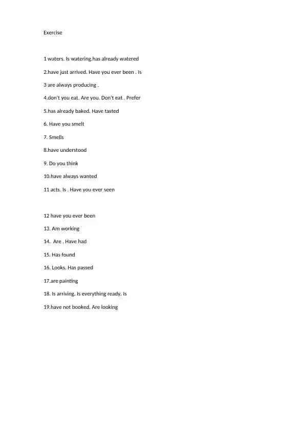 English Grammar Exercise