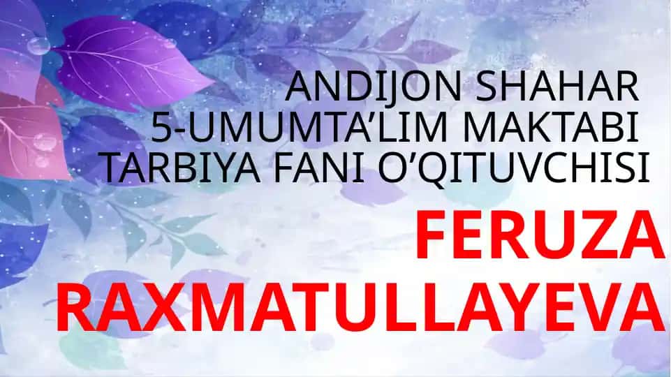 Inson odobi bilan goʻzal