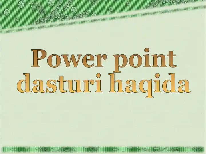 PowerPoint dasturi