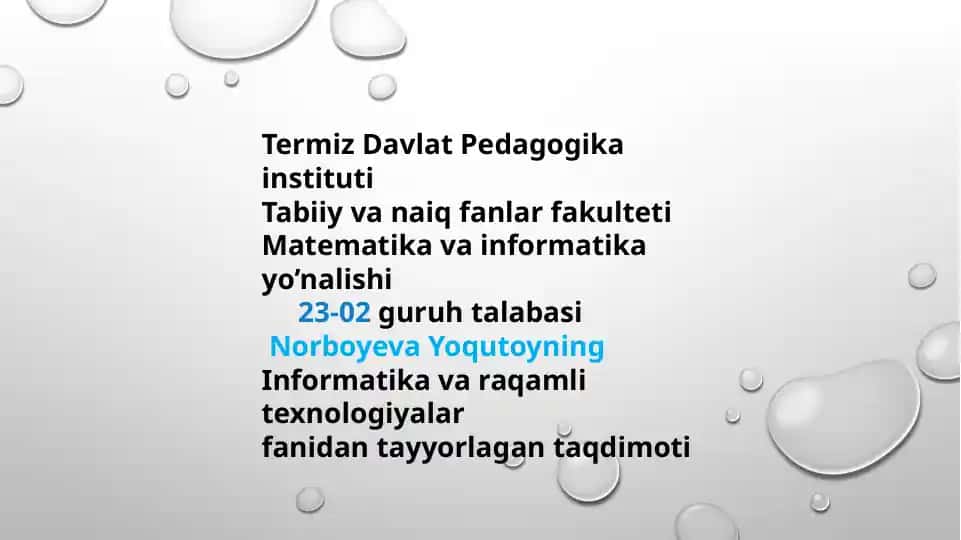 SONLARNI BIR SANOQ SISTEMASIDAN BOSHQA SANOQ SISTEMASIGA O’TKAZISH