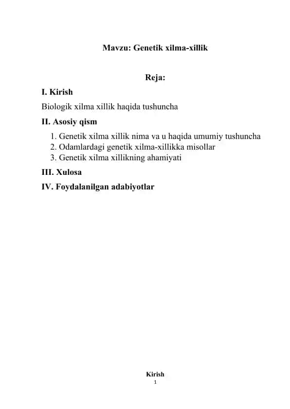 Genetik xilma-xillik