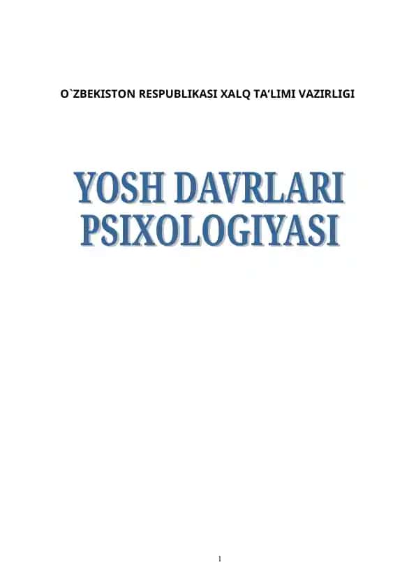 Yosh Davrlari Psixologiyasi
