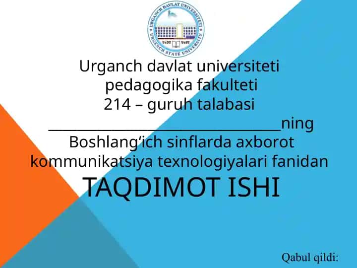 Geometrik materiallarni o’rgatishda axborot texnologiyalaridan foydalanish