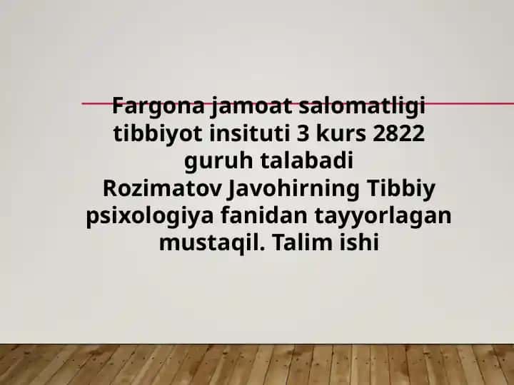 Tibbiy psixologiya