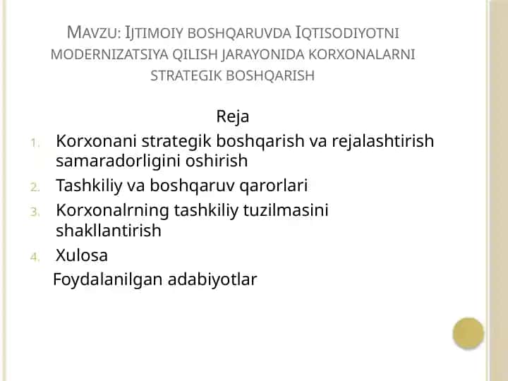 Strategik menejment
