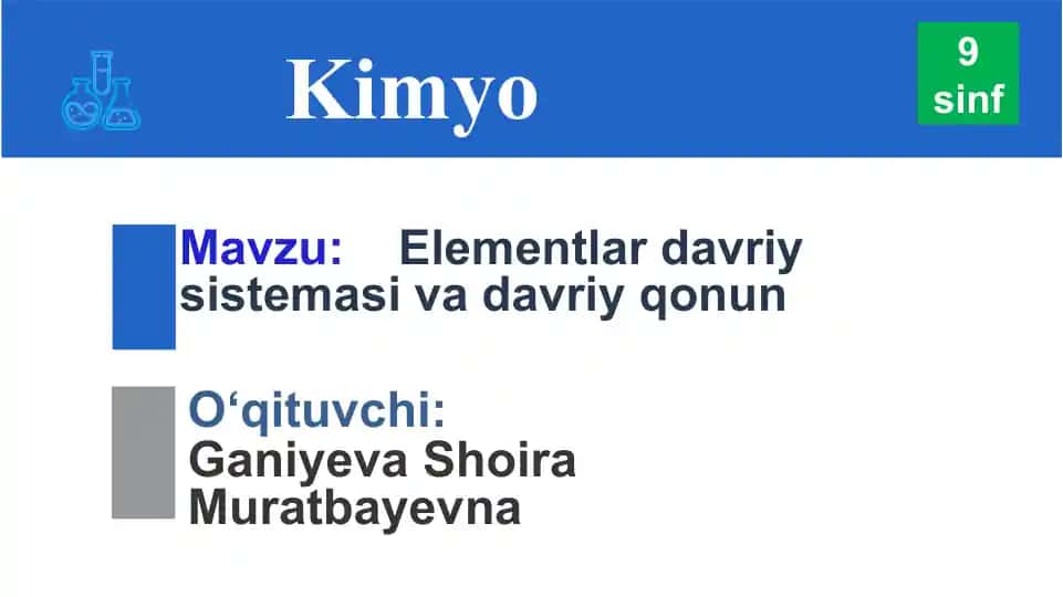 Kimyoviy elementlar davriy sistemasi