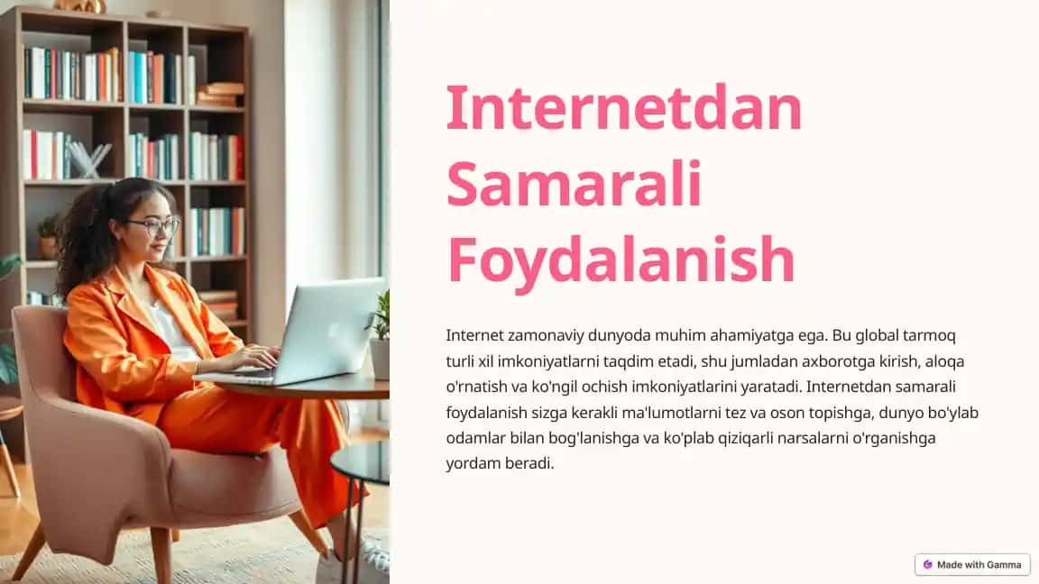 Internetdan Samarali Foydalanish