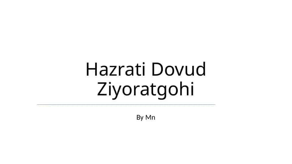 Hazrati Dovud Ziyoratgohi