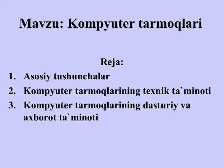 Kompyuter tarmog'i
