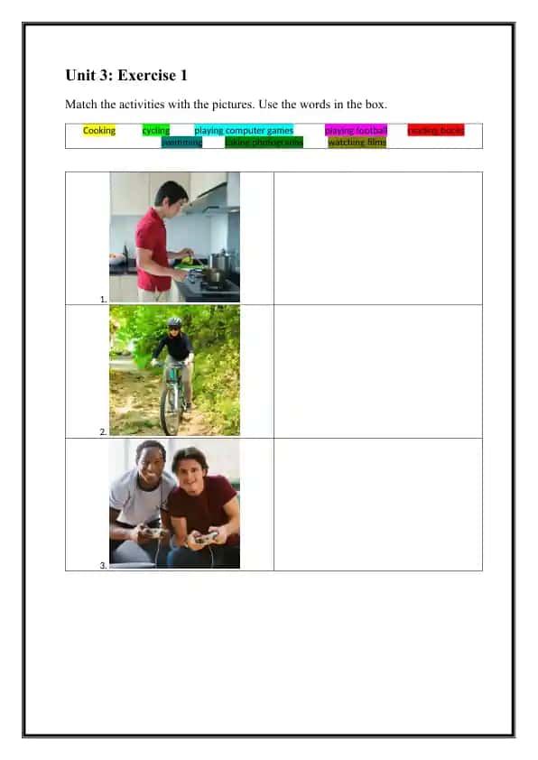 English Language Learning Activities