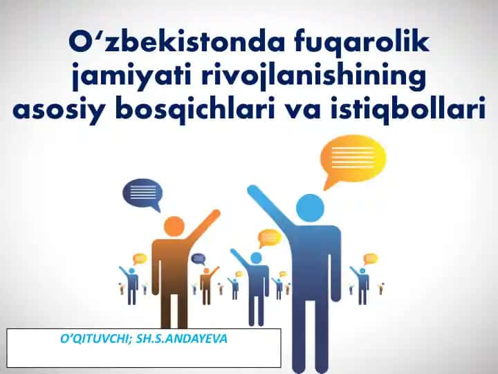 O‘zbekistonda fuqarolik jamiyati rivojlanishining asosiy bosqichlari va istiqbollari