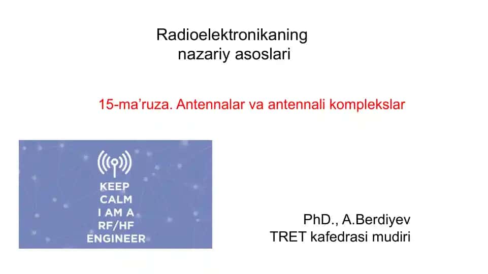 Radioelektronikaning nazariy asoslari