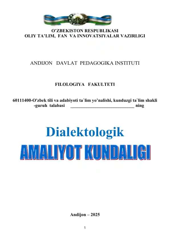 O'zbek tili va adabiyoti ta`lim yo’nalishi