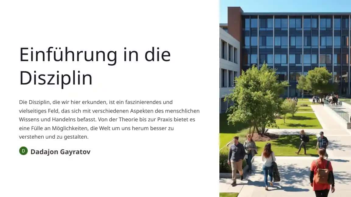 Einführung in die Disziplin