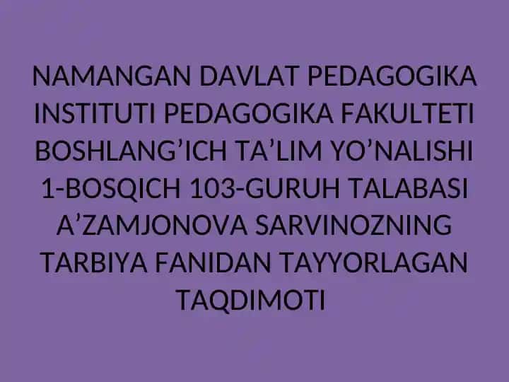 Ota-onalar bilan hamkorlikni yo’lga qo’yishning pedagogik-psixologik shart-sharoitlari