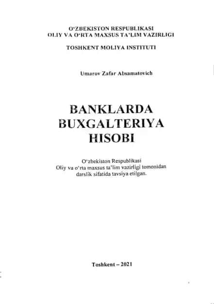 Banklarda Buxgalteriya Hisobi