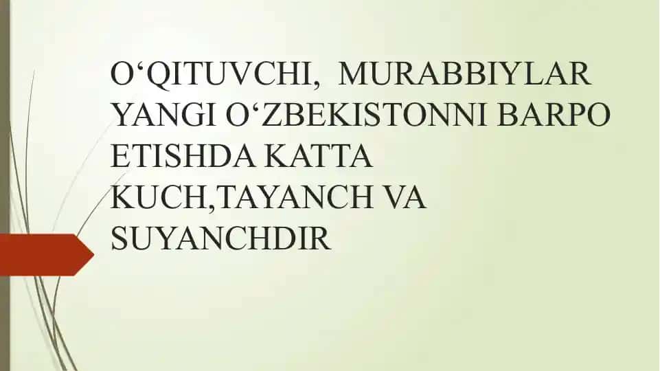 O‘qituvchi, Murabbiylar