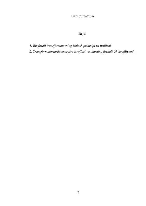 Transformatorlar