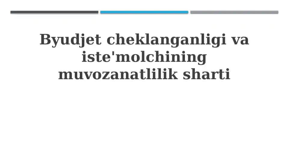 Byudjet cheklovi