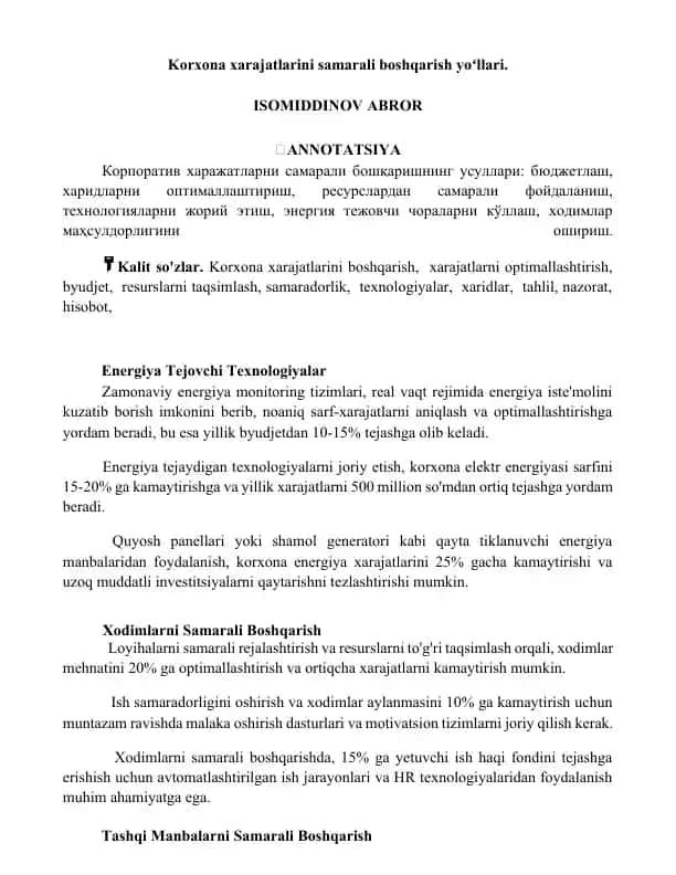 Energiya Tejovchi Texnologiyalar